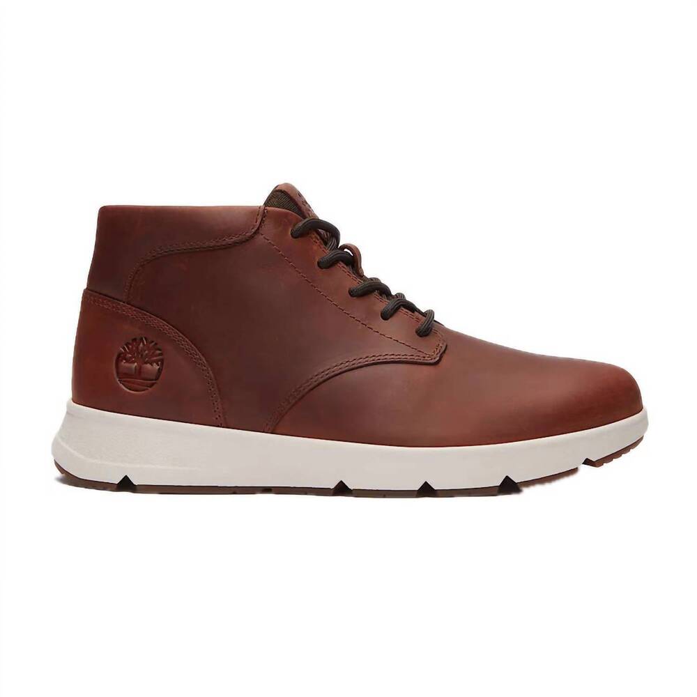 NEW TIMBERLAND men's parker street shoes in rust full-grain